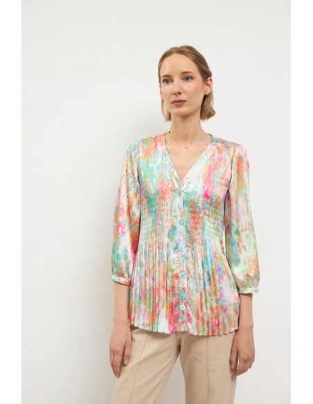 Camisa Cidro verde agua estampada de Tinta y Bariloche