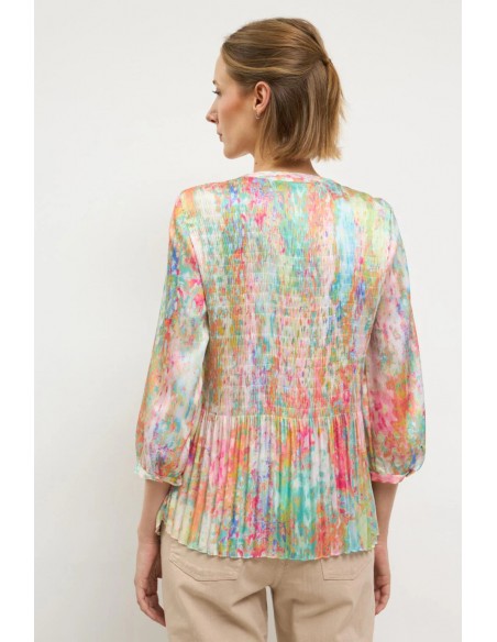 Camisa Cidro verde agua estampada de Tinta y Bariloche - vista posterior