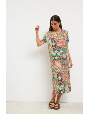 Vestido Haizea estampado chocolate de Tinta y Bariloche