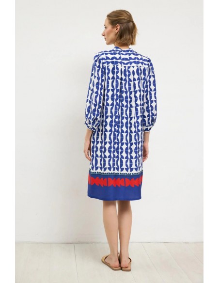 Vestido Menta estampado tinta de Tinta y Bariloche - vista posterior del vestido