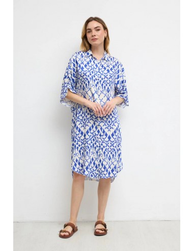 Vestido Mayo camisero estampado tinta de Tinta y Bariloche