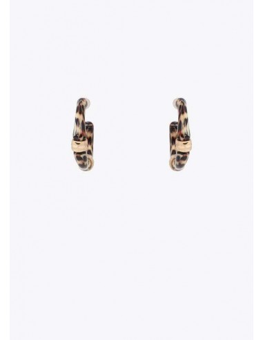 Pendientes de aro efecto bambú animal print de...