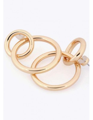 Pendientes dorados de doble aro de LOLA CASADEMUNT 2