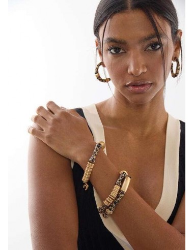 Pack de pulseras elásticas efecto bambú animal print de LOLA CASADEMUNT