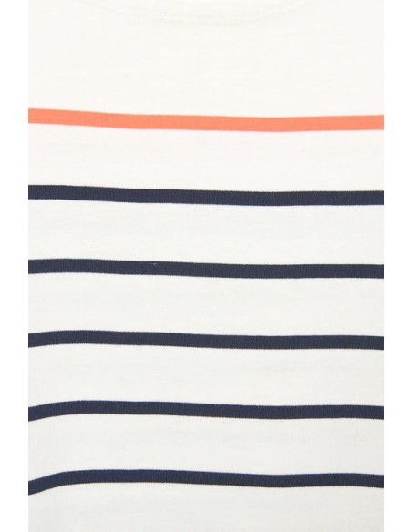 Camiseta marsellesa manga larga a rayas · Batela - multicolor - primer plano con detalle del estampado