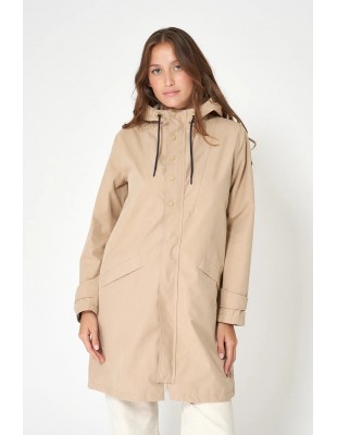 Chaqueta larga impermeable de algodón 100% · Batela