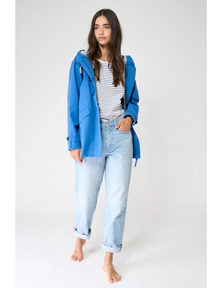 Chubasquero algodón costuras selladas corto · Batela - azul