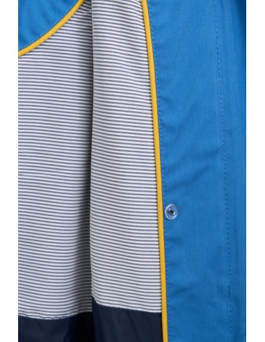 Chubasquero algodón costuras selladas corto · Batela - azul - detalle del forro