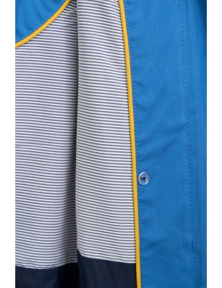 Chubasquero algodón costuras selladas corto · Batela - azul - detalle del forro