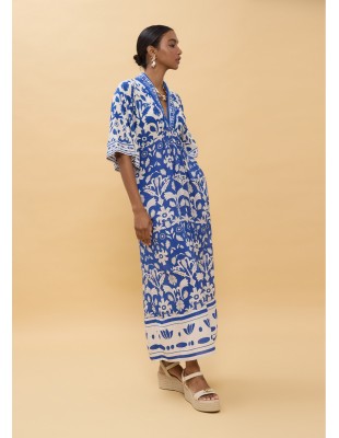 Vestido manga larga escote V estampado geométrico · Lola Casademunt 2