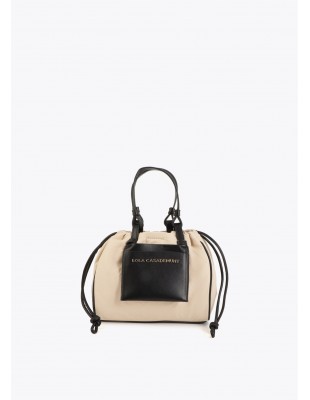 Mini bolso shopper nylon y PU asa ajustable · Lola Casademunt 2