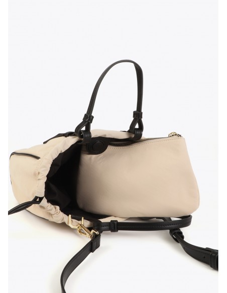 Mini bolso shopper nylon y PU asa ajustable · Lola Casademunt