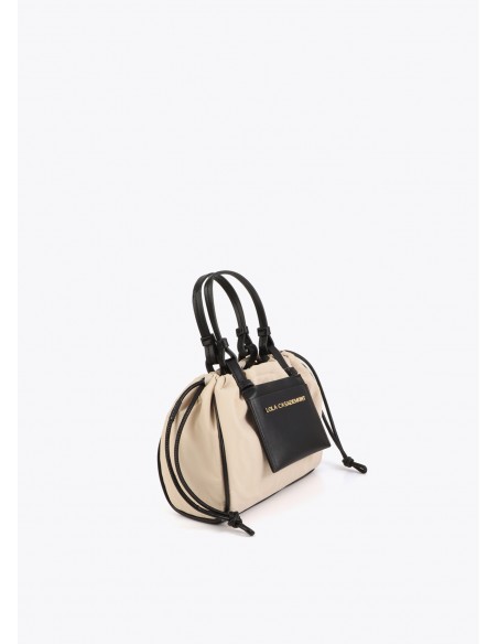 Mini bolso shopper nylon y PU asa ajustable · Lola Casademunt