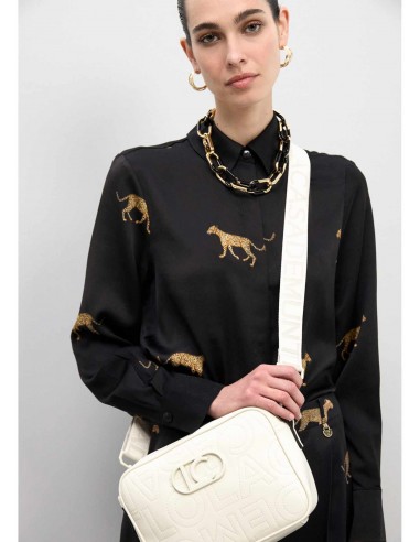 Bolso bandolera pespuntes y monograma · Lola Casademunt