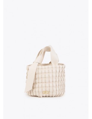 Bolso pequeño trenzado con detalle de lazo · Lola Casademunt