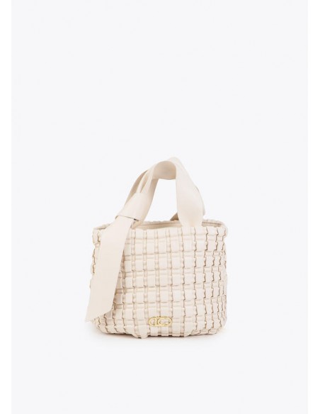 Bolso pequeño trenzado con detalle de lazo · Lola Casademunt