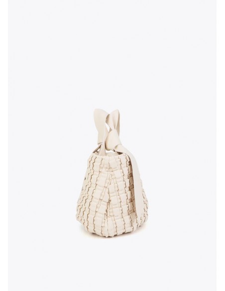 Bolso pequeño trenzado con detalle de lazo · Lola Casademunt - vista lateral