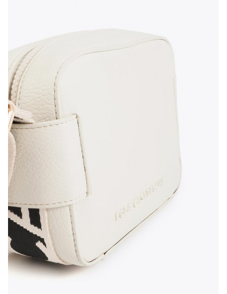 Bolso bandolera asa a contraste con logo · Lola Casademunt - detalle de la parte posterior del bolso