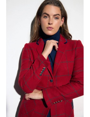 Americana Igualeja roja con jersey marino de cuello alto
