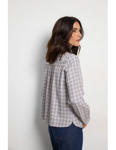 Camisa de cuadros Mahila de espaldas