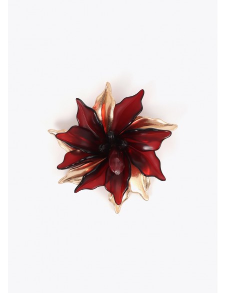Broche flor burdeos Lola Casademunt