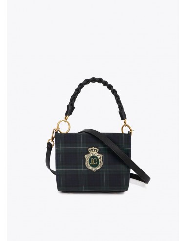 Bolso de cuadro escocés con escudo Lola Casademunt