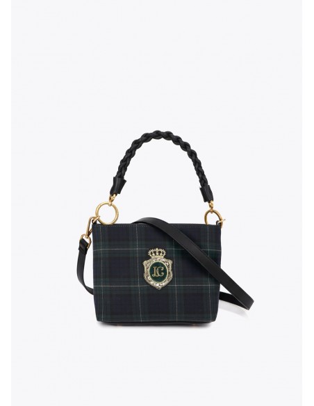 Bolso de cuadro escocés con escudo Lola Casademunt