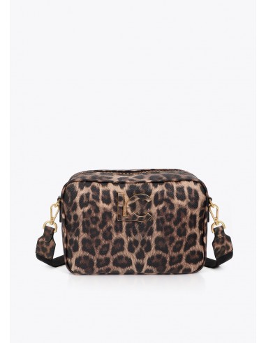 Bandolera de leopardo con logo LC Lola Casademunt