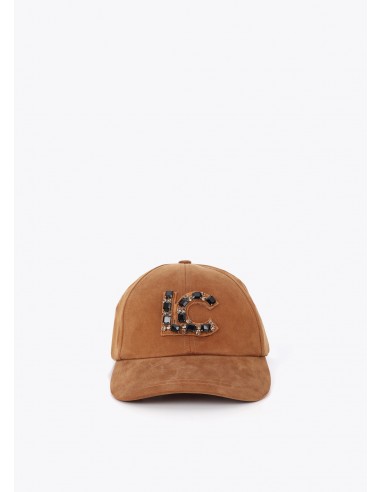 Gorra camel con logo LC de cristales Lola Casademunt