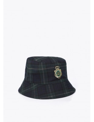 Sombrero bucket de cuadro escocés con escudo Lola Casademunt, imagen 2