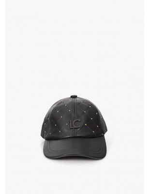 Gorra pespunteada con mini tachas Lola Casademunt en negro
