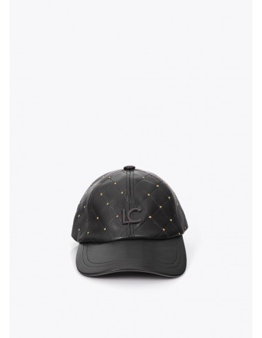 Gorra pespunteada con mini tachas Lola Casademunt en negro
