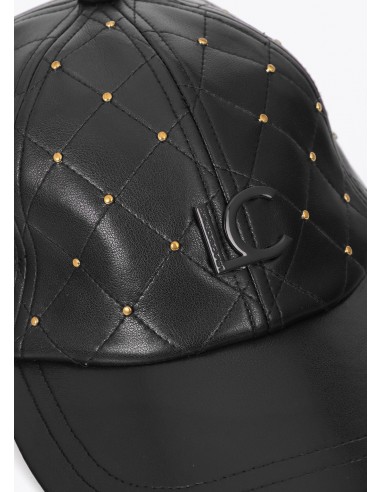 Gorra pespunteada con mini tachas Lola Casademunt en negro, imagen 5