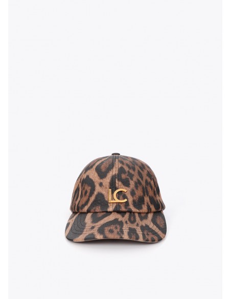 Gorra de leopardo con ecopiel Lola Casademunt