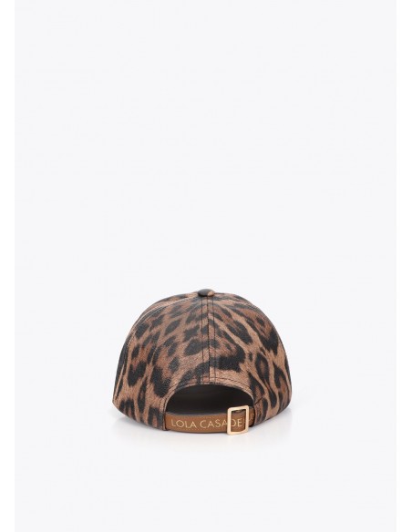 Gorra de leopardo con ecopiel Lola Casademunt, imagen 3