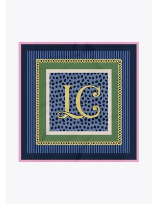 Pañuelo LC blue animal 90x90 Lola Casademunt