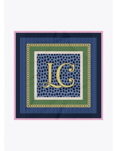 Pañuelo LC blue animal 90x90 Lola Casademunt