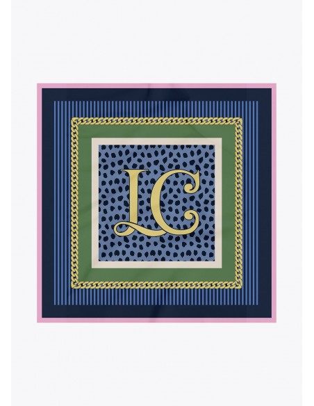 Pañuelo LC blue animal 90x90 Lola Casademunt