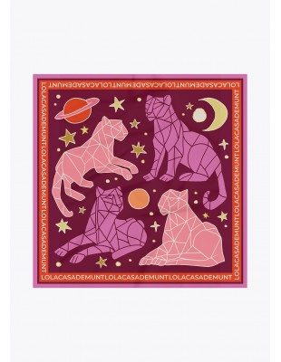 Pañuelo cosmic tigers 90x90 Lola Casademunt