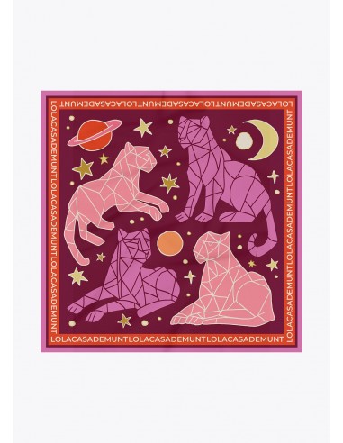 Pañuelo cosmic tigers 90x90 Lola Casademunt