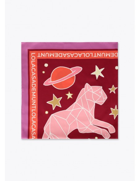 Pañuelo cosmic tigers 90x90 Lola Casademunt, imagen 2