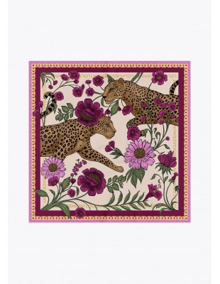 Pañuelo tigres y flores 55x55 Lola Casademunt
