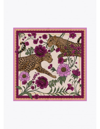 Pañuelo tigres y flores 55x55 Lola Casademunt