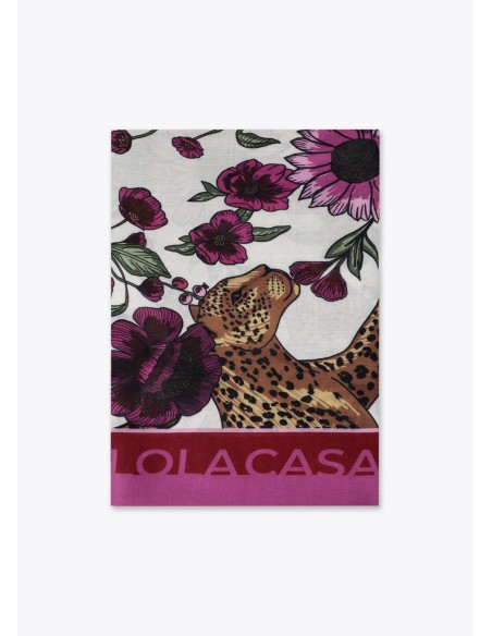 Fular tigres y flores 100x200 Lola Casademunt