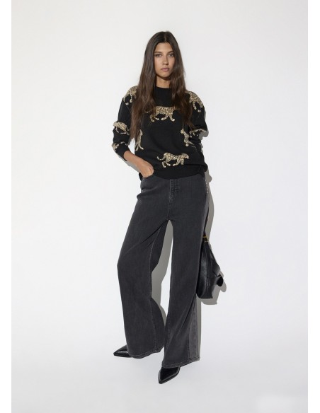 Jersey de leopardos con collar y logo Lola Casademunt, imagen 3