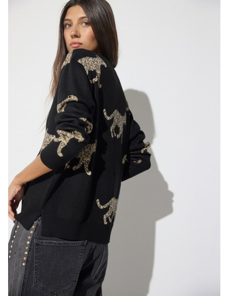 Jersey de leopardos con collar y logo Lola Casademunt, imagen 5