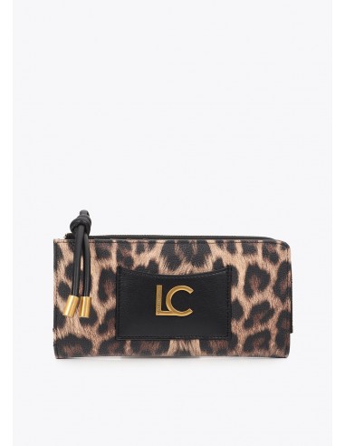 Billetero de leopardo con bolsillo delantero Lola Casademunt