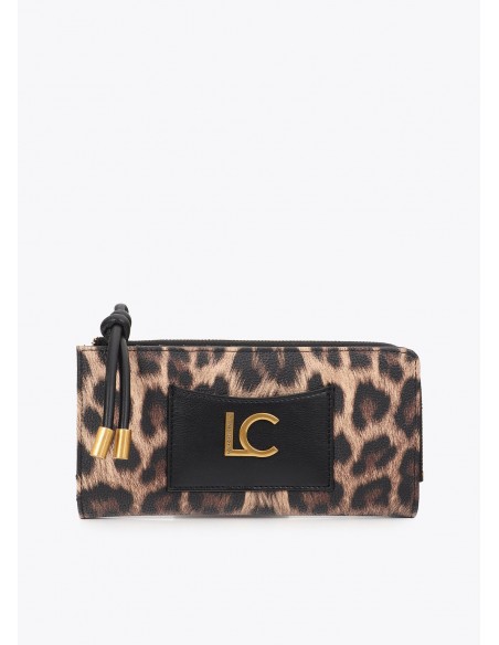 Billetero de leopardo con bolsillo delantero Lola Casademunt