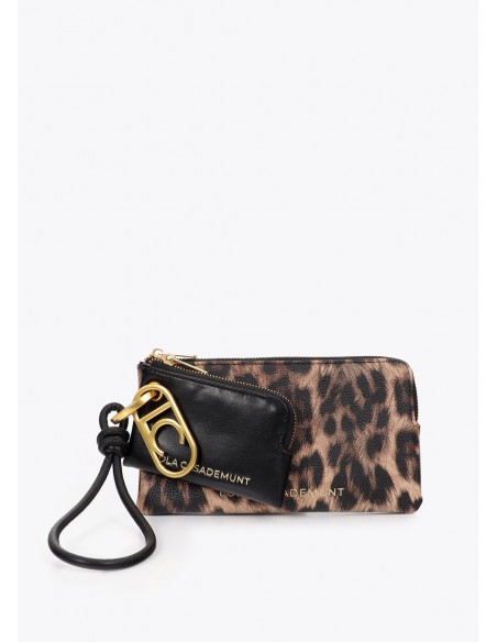 Monedero doble de leopardo Lola Casademunt
