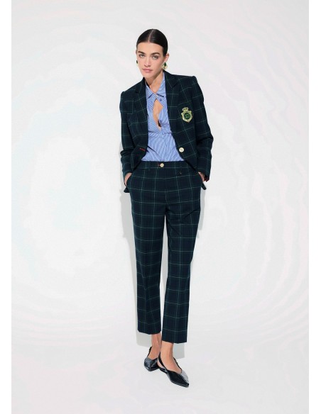 Pantalón fit Barcelona de cuadro escocés Lola Casademunt, imagen 7